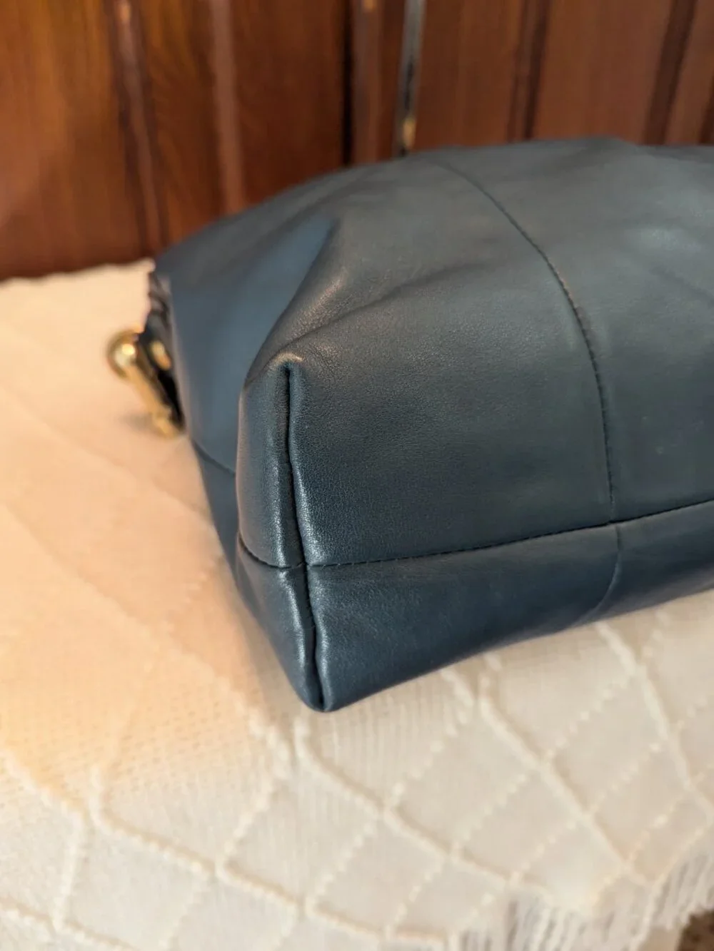 Coach Kristin Teal Leather Satchel Handbag